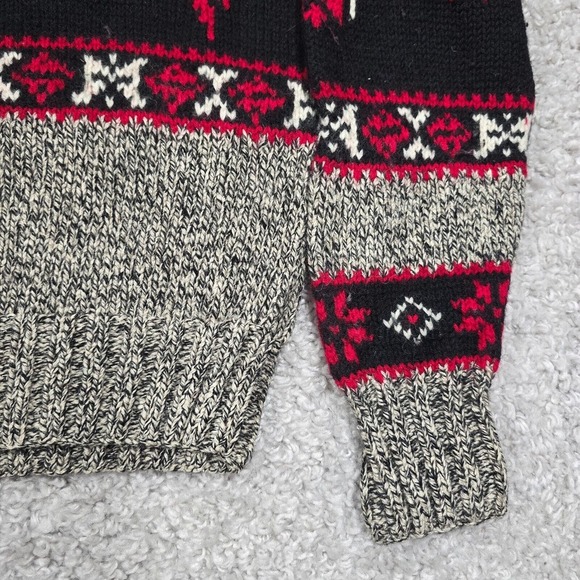 Vintage Polo Ralph Lauren Sweater Mens XL Reindeer Snowflake Hand Knit Wool READ - Picture 2 of 13